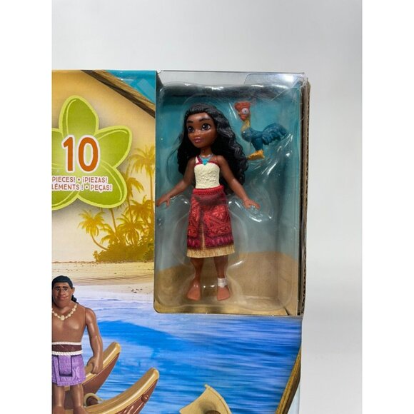 Disney Moana 2 Moana’s Adventure Canoe Playset 10 Piece Set - Picture 4 of 15
